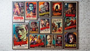 retro horror movie posters